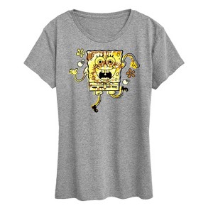 Women's - SpongeBob SquarePants - Tie Dye Spongebob Short Sleeve Graphic T-Shirt - 1 of 4