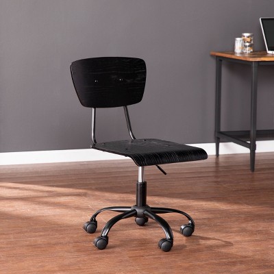 Hartlea Rolling Office Chair Black - Aiden Lane