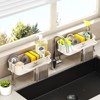 Multi-Functional Sink Caddy，Sponge Holder for Kitchen Sink， Sink Organizer for Sponge, Rags, Dish Brushes, Detergent And Soap Storage（2 PCS） - 2 of 4