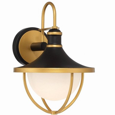 Crystorama Lighting Atlas 1 - Light Sconce in  Matte Black/Textured Gold