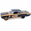 1985 Dodge Ram D350 Ramp Truck and 1965 Dodge Coronet "Hotton Speed Shop" Brown and Black 1/64 Diecast Model Cars by Greenlight - 3 of 4