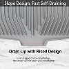 LunaLulinlk Silicone Dish Drying Mat with Drain Lip – Large 18.9"x13.8" Hygienic Counter Tray for Kitchen Sink, Easy to Clean Gray - 3 of 4