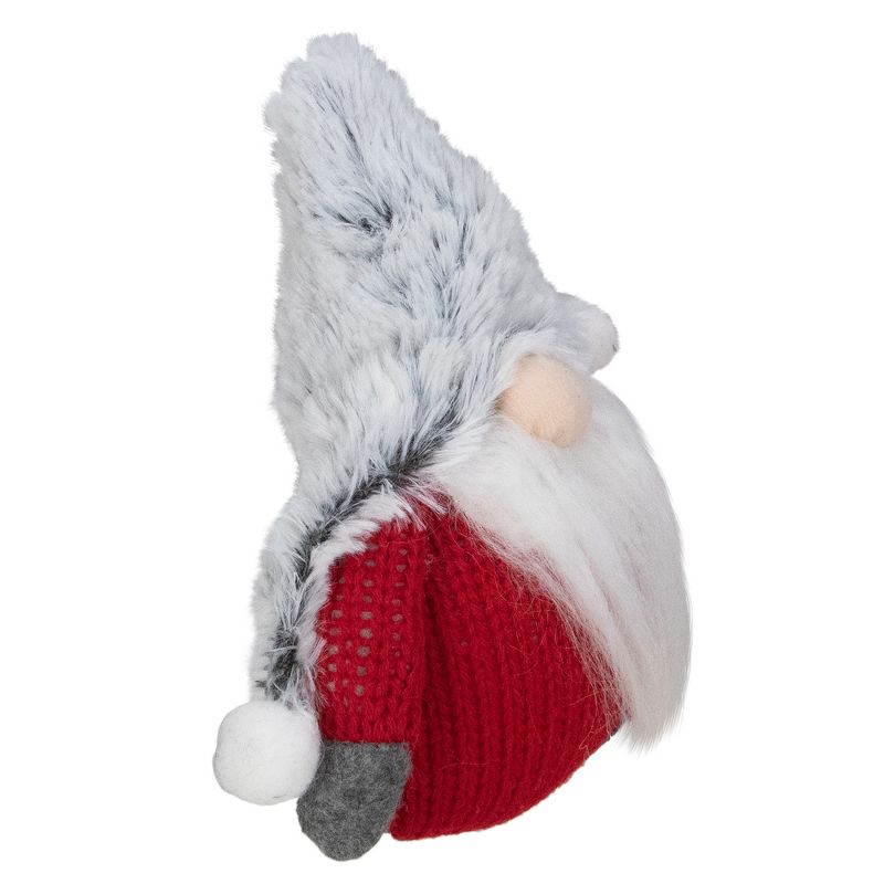 Northlight 6" Plush Red and Gray Stuffed Christmas Gnome, 5 of 6