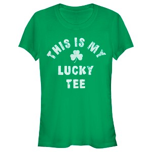 Juniors Womens Lost Gods St. Patrick's Day Lucky Tee T-Shirt - 1 of 4