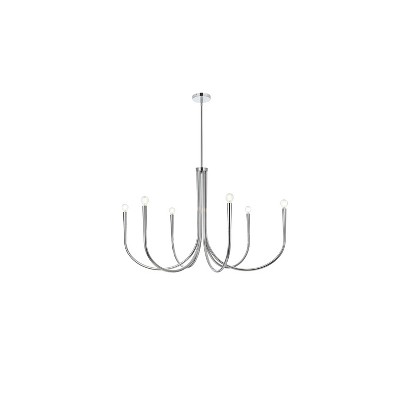 Elegant Lighting Layne 42 inch chandelier in Chrome