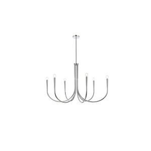 Elegant Lighting Layne 42 inch chandelier in Chrome - 1 of 4
