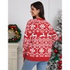 Womens Christmas Cardigan V Neck Button Down Long Sleeve Open Front Cardigan Sweaters Knitwear - 3 of 4