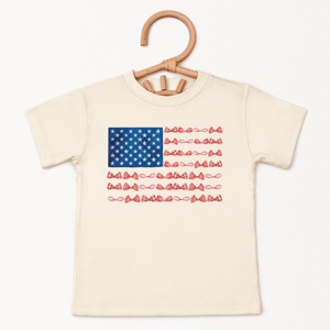 The Juniper Shop American Bow Flag Coquette Toddler Short Sleeve Tee - 1 of 4