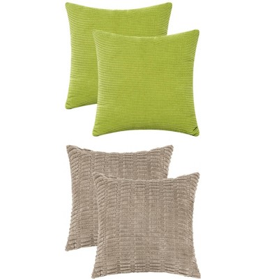 REGALWOVEN 4 Pcs Solid Modern Throw Pillow Covers for Home Decor 18" x 18"