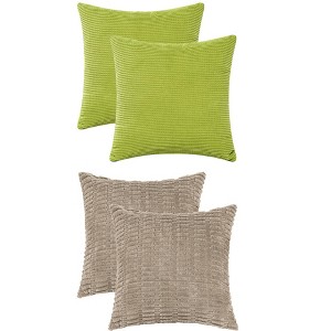 REGALWOVEN 4 Pcs Solid Modern Throw Pillow Covers for Home Decor 18" x 18" - 1 of 4