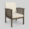 Carolina 4pc Acacia Wood Chat Set - Gray - Christopher Knight Home: Outdoor Seating with Cushions & Coffee Table - 4 of 4