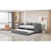 Okak Twin Daybed with Trundle Upholstered Trundle Bed Sofa Bed Frame with Backrest for Living Room Bedroom Guest Room, Gray - 2 of 4