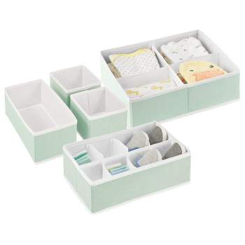 Mdesign Fabric Nursery Storage Cube, Front Window/handle, 8 Pack - Gray ...