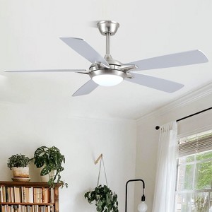 52 Inch Down Rod Ceiling Fan with Light,Dual side Blades - 1 of 4
