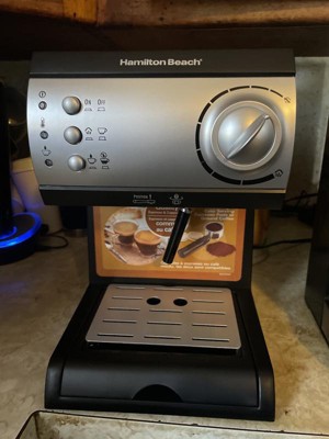  Hamilton Beach 15 Bar Espresso Machine, Cappuccino, Mocha, &  Latte Maker, with Milk Frother, Make 2 Cups Simultaneously, Works with Pods  or Ground Coffee, 50 oz. Water Reservoir, Black: Espresso Machines