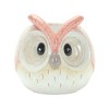 Whimsical Pastel Terra Cotta Owl Figurine (Set of 3) - 3 of 4