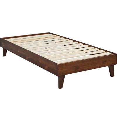 Yaheetech Wooden Bed Frame Platform Bed with Wood Slat Support