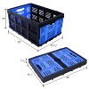 VYNXARIA Collapsible Utility Cart Multi Use Functional Collapsible Shopping Carts 2-Tier Collapsible Shopping Cart,Blue - 3 of 4