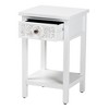 Baxton Studio Yelena Classic and Traditional White Finished Wood 1-Drawer End Table - 3 of 4