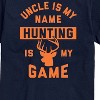 Men's - Instant Message - Uncle Is My Name Hunting My Game Short Sleeve Graphic T-Shirt - 2 of 4