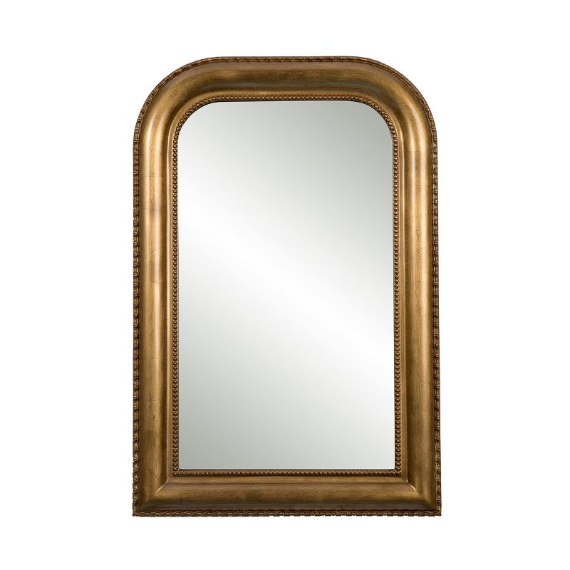 Hamilton Hills 20" x 30" Classic Gold Framed Rich Framed Top Round Corner Mirror, 1 of 6