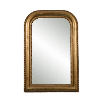 Hamilton Hills 20" x 30" Classic Gold Framed Rich Framed Top Round Corner Mirror