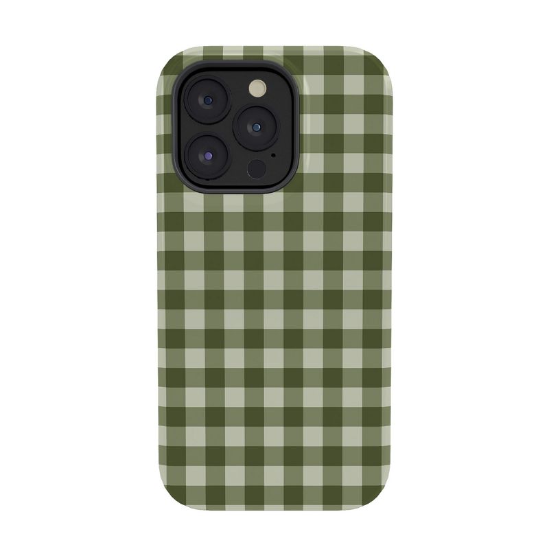 Colour Poems Gingham Moss Snap Slim iPhone 15 Case - Society6, 1 of 2
