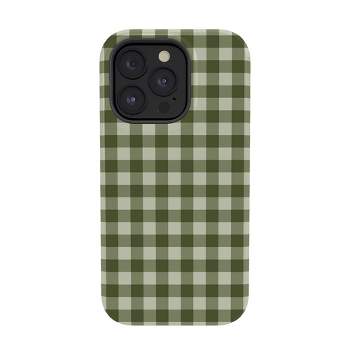 Colour Poems Gingham Moss Snap Slim iPhone 15 Case - Society6