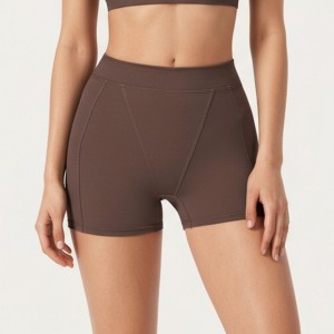 Anna-Kaci Active Women's High Waist Seam Detailed Active Shorts with Supportive Stretch Fabric and Flattering Fit - 1 of 4