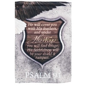 Dicksons He Will Cover You With His Feathers Shield 13 x 18 Polyester Garden Flag - 1 of 1
