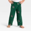 Toddler Dalmatian Microfleece Holiday Matching Family Pajama Pants - Wondershop™ Green - 2 of 4