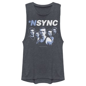 Juniors Womens NSYNC Attitude Pose Festival Muscle Tee - 1 of 4
