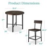 Best Choice Products 5-Piece Modern Round Counter Height Dining Set w/ 4 Chairs, 1.5in Thick Table - 2 of 4