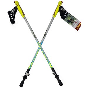 LEKI Walker XS Vario Walking Poles Gray, Blue, Green 80cm-110cm - 1 of 4
