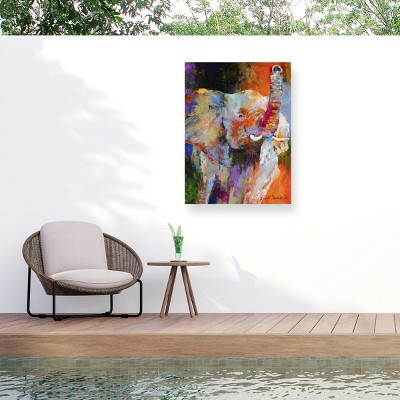 Trademark Fine Art - Richard Wallich Art Elephant Matted Framed Art