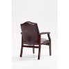 TiramisuBest Leather Reception Guest Chair,Ergonomic Mid-Back Executive Side Chair with Padded Seat for Office, Meeting, or Waiting, Black - 4 of 4