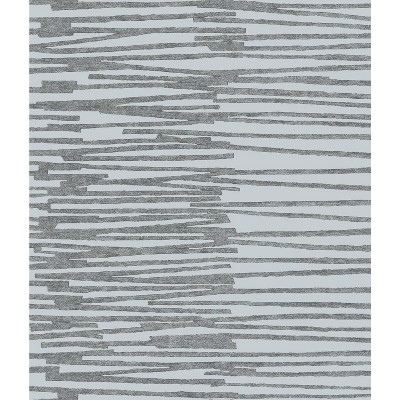 Nikki Chu Burundi Thatch Peel and Stick Wallpaper Gray: Self-Adhesive Vinyl, Abstract Pattern, 30.8 Sq Ft Coverage