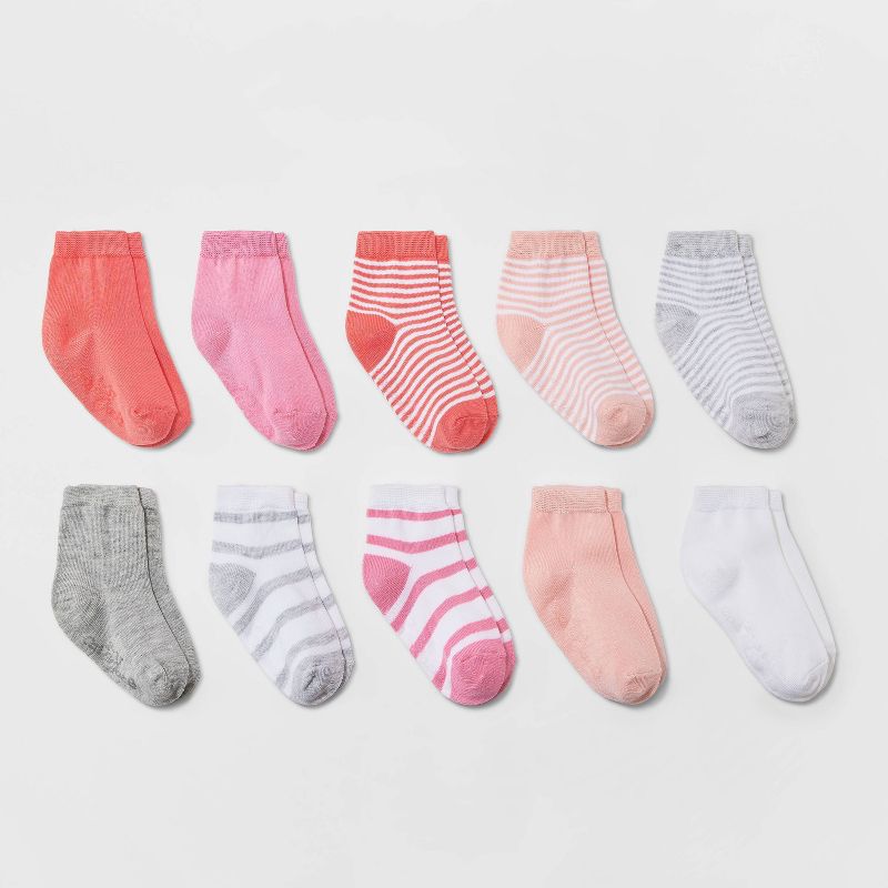 Toddler Girls' Striped Low Cut Socks - Cat & Jack™, 1 of 5