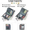 Clotth Small Wallets for Women - RFID Blocking Leather Bifold Double Zipper Wallet,Card Case Purse with 2 ID Windows - 4 of 4