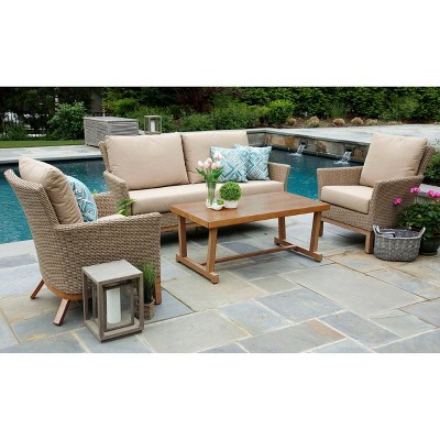 Cottonwood 4pc Sunbrella Deep Seating Set Tan - Canopy Home and Garden