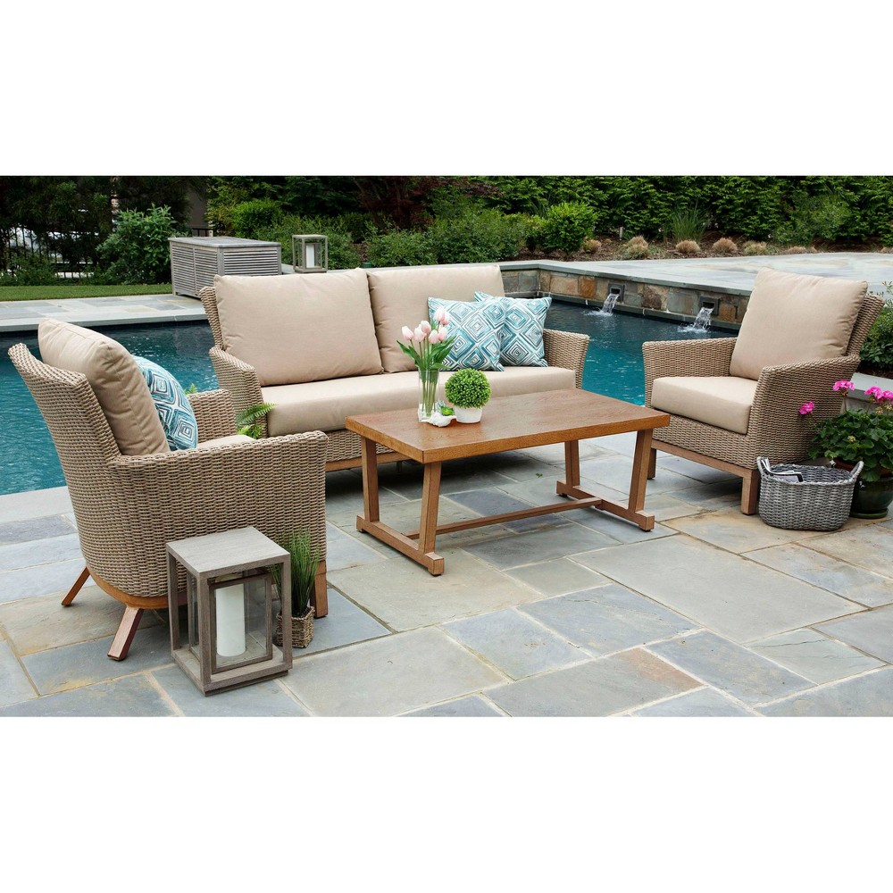 UPC 811758030030 product image for Cottonwood 4pc Sunbrella Deep Seating Set Tan - Canopy Home and Garden | upcitemdb.com