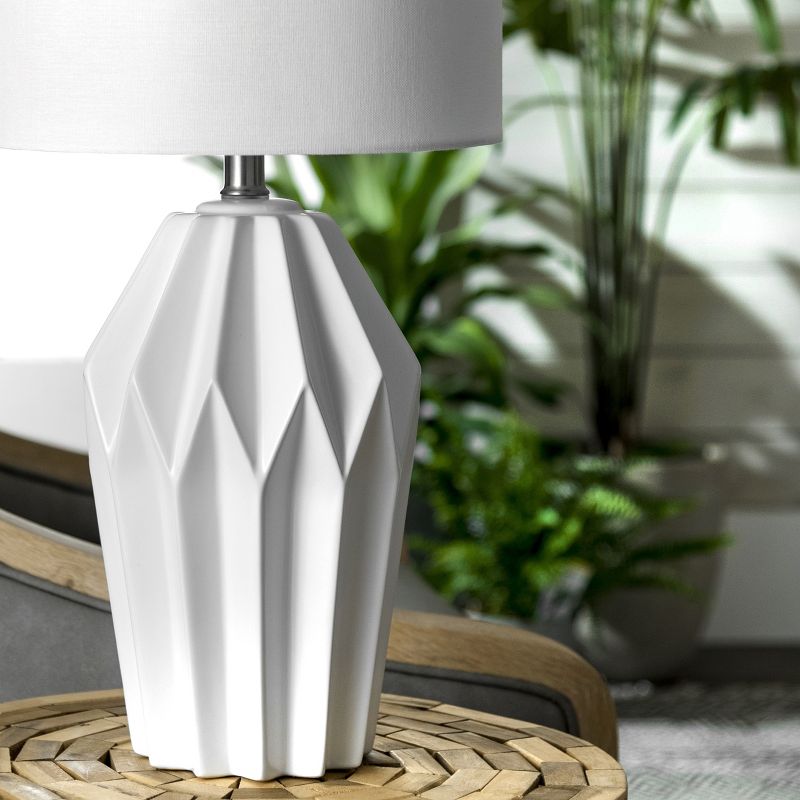 nuLOOM Bryan Ceramic 24" Table Lamp Lighting - White 24" H x 11" W x 11" D, 4 of 8