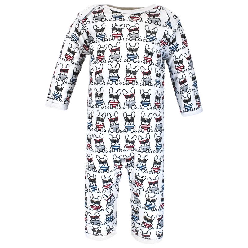 Hudson Baby Infant Boy Cotton Coveralls, French Dog, 5 of 7