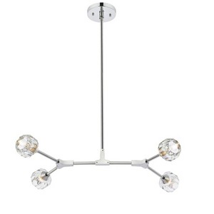 Elegant Lighting Zayne 4 Light Pendant in Chrome - 1 of 4