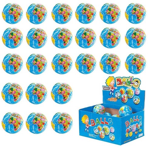 Insten 24 Pack Mini Planet Earth Soft Foam Stress Balls, Party