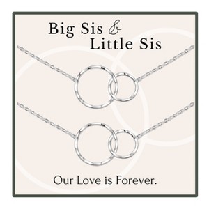 HOPE LOVE SHINE Big Sister Little Sister Necklace 2 Circles Gold, Silver – Forever Bond Gift for Sisters, Sister Jewelry for Her - 1 of 1