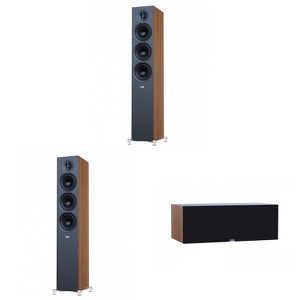 Elac Debut 3.0 Walnut 5.25 Inch Towers With 5.25 Inch Center - 1 of 4