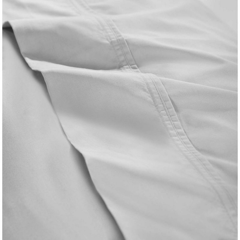 Organic Cotton 300 Thread Count Percale Extra Deep Pocket Bed Sheet Set by Blue Nile Mills, 3 of 7