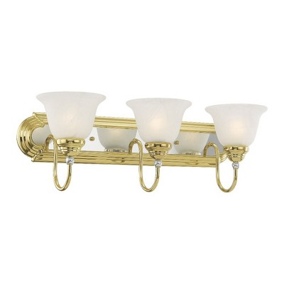 Livex Lighting Belmont 3 - Light Vanity in  Polished Brass