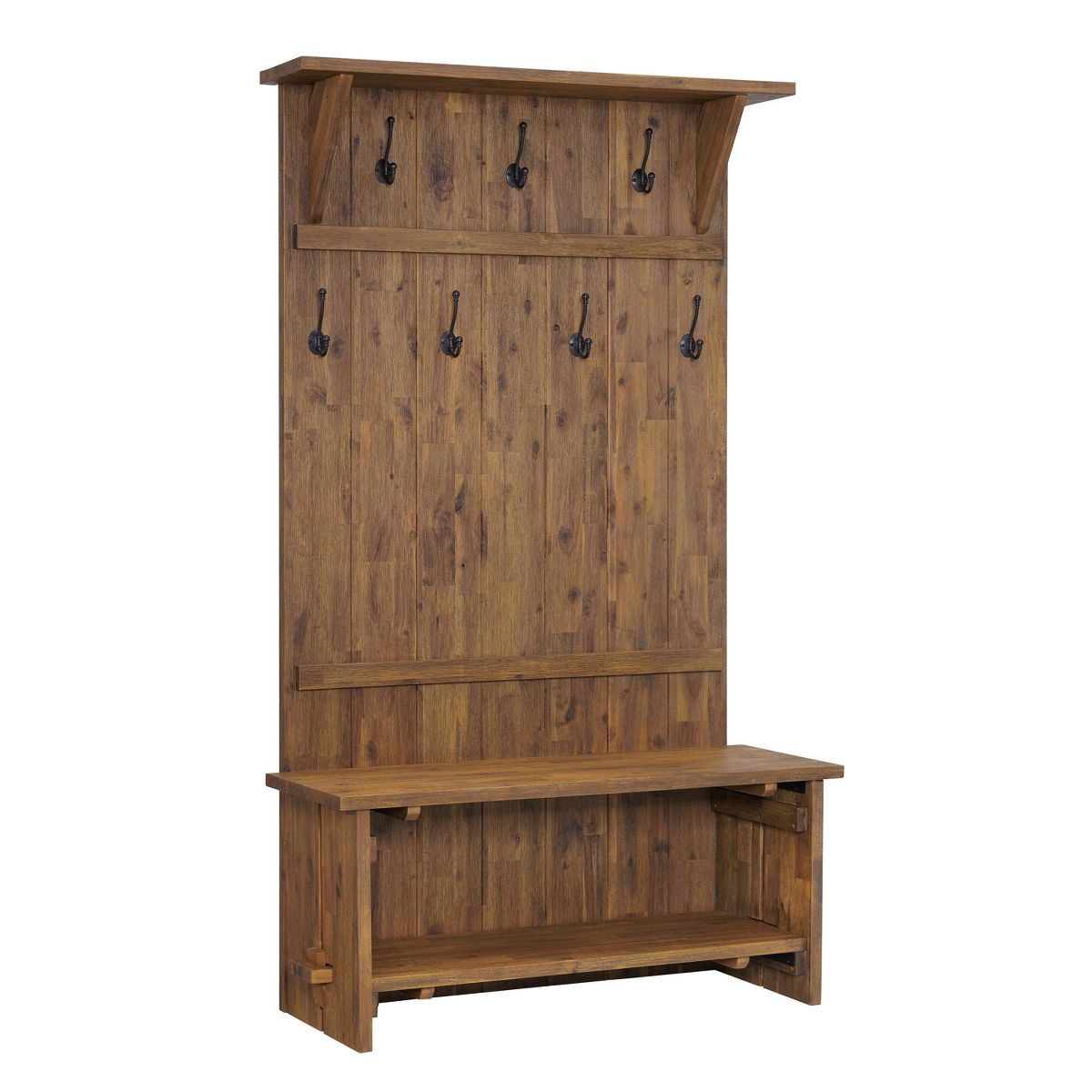 70" Hall Tree Driftwood - Alaterre Furniture - thumbnail 9